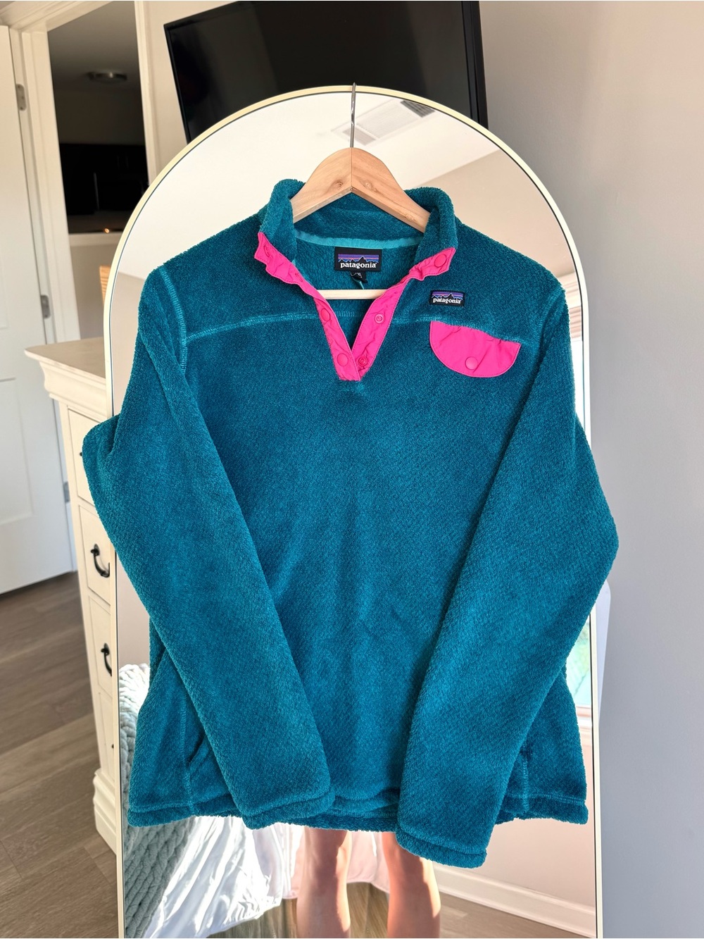 Patagonia Girls Re-Tool Snap-T Pullover in Epic Bue - Deep Sea Blue X-Dye